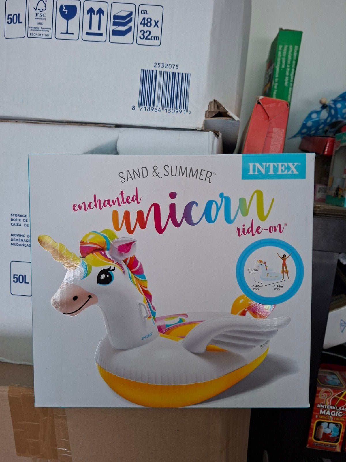 Partij Intex opblaas artikelen Unicorn/Candy hart/Pizza punt, Ophalen, Nieuw