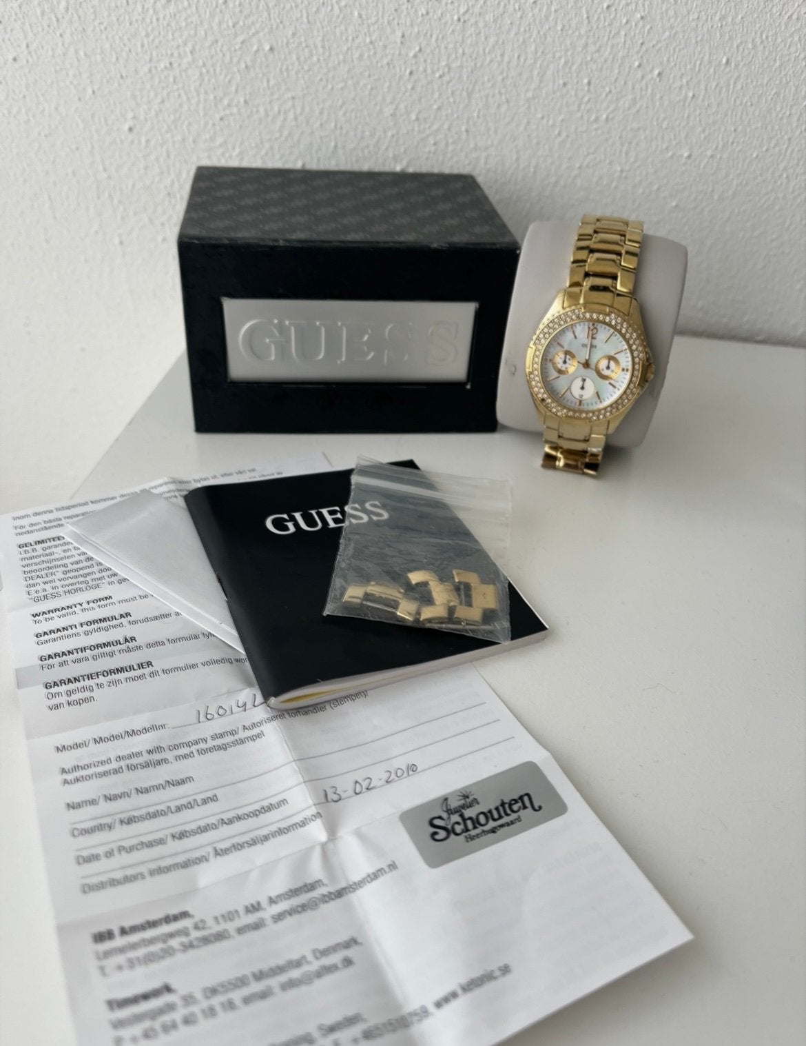 Guess dames horloge, Ophalen of Verzenden, Zo goed als nieuw, Staal, Guess