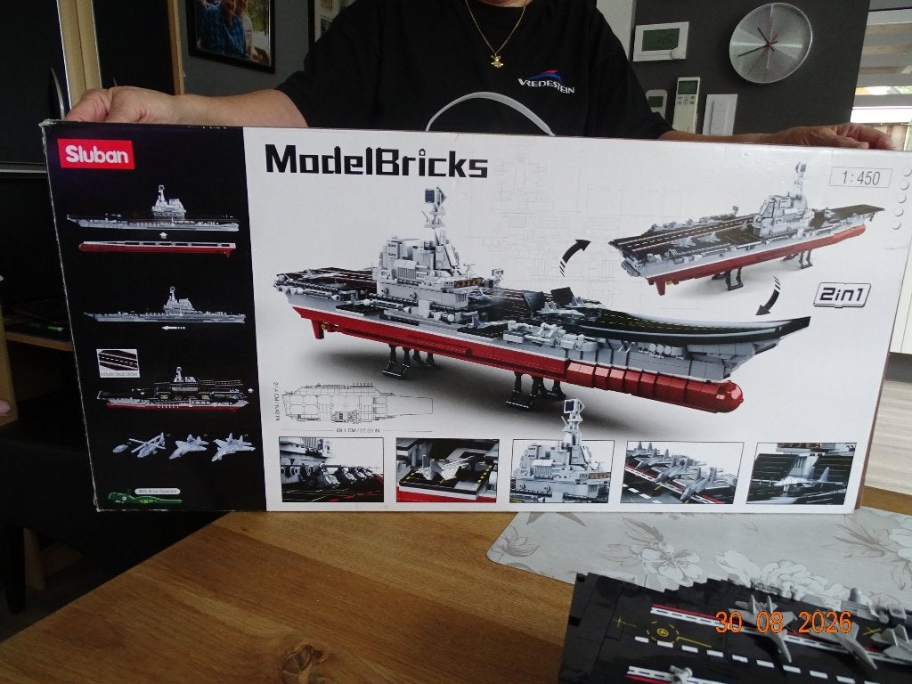 SLUBAN MODELBRICKS VLIEGDEK SCHIP  (2 IN 1), Kinderen en Baby's, Ophalen of Verzenden, Gebruikt, Overige merken