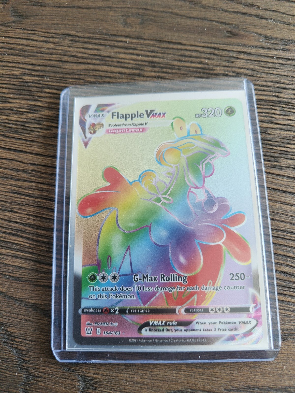 Flapple vmax Pokemon, Ophalen of Verzenden, Nieuw, Losse kaart, Foil