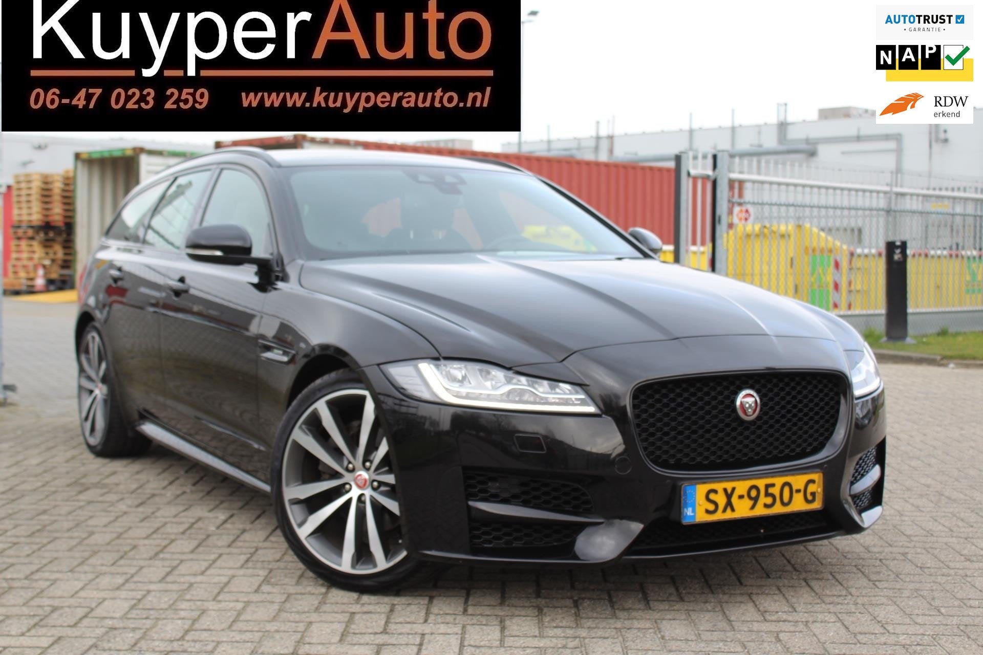 Jaguar XF Sportbrake 2.0d Portfolio automaat 180 PK NAP lede, Achterwielaandrijving, Gebruikt, Euro 6, 2000 kg