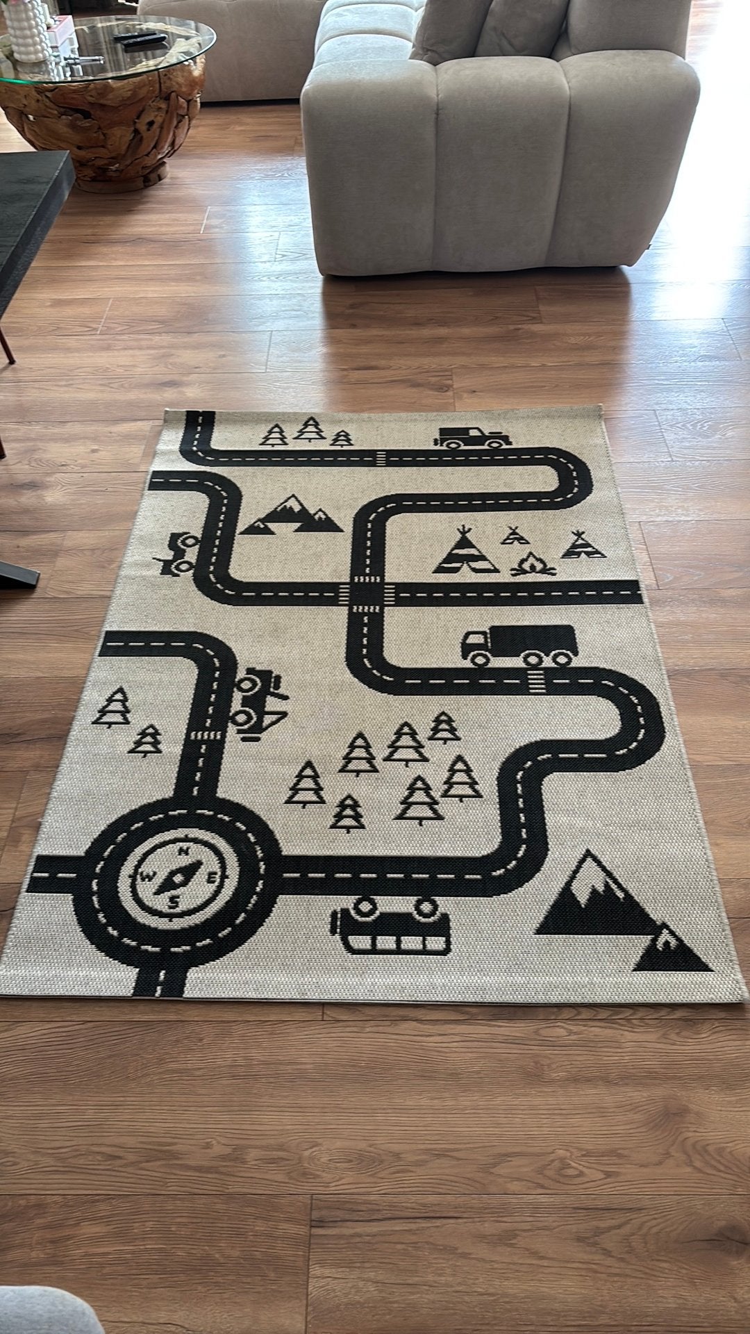 Vloerkleed, Ophalen, Gebruikt, 100 tot 150 cm, Grijs