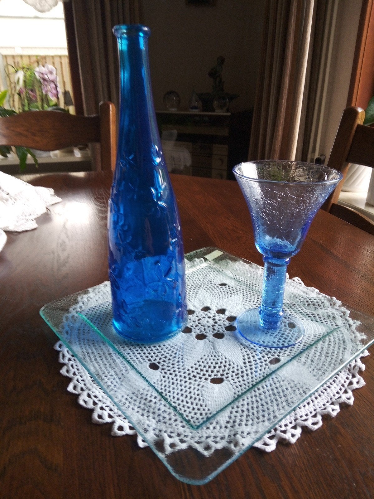 Fles - Glas - Glazen Blad L.Duke en Zn. ZGAN !!!, Antiek en Kunst, Antiek | Glas en Kristal, Ophalen