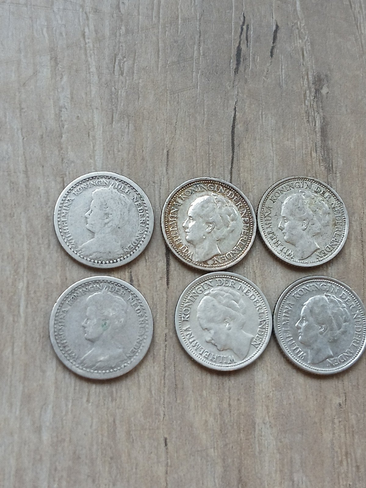 Zilveren Dubbeltjes Wilhelmina - Diverse Jaren, Ophalen of Verzenden