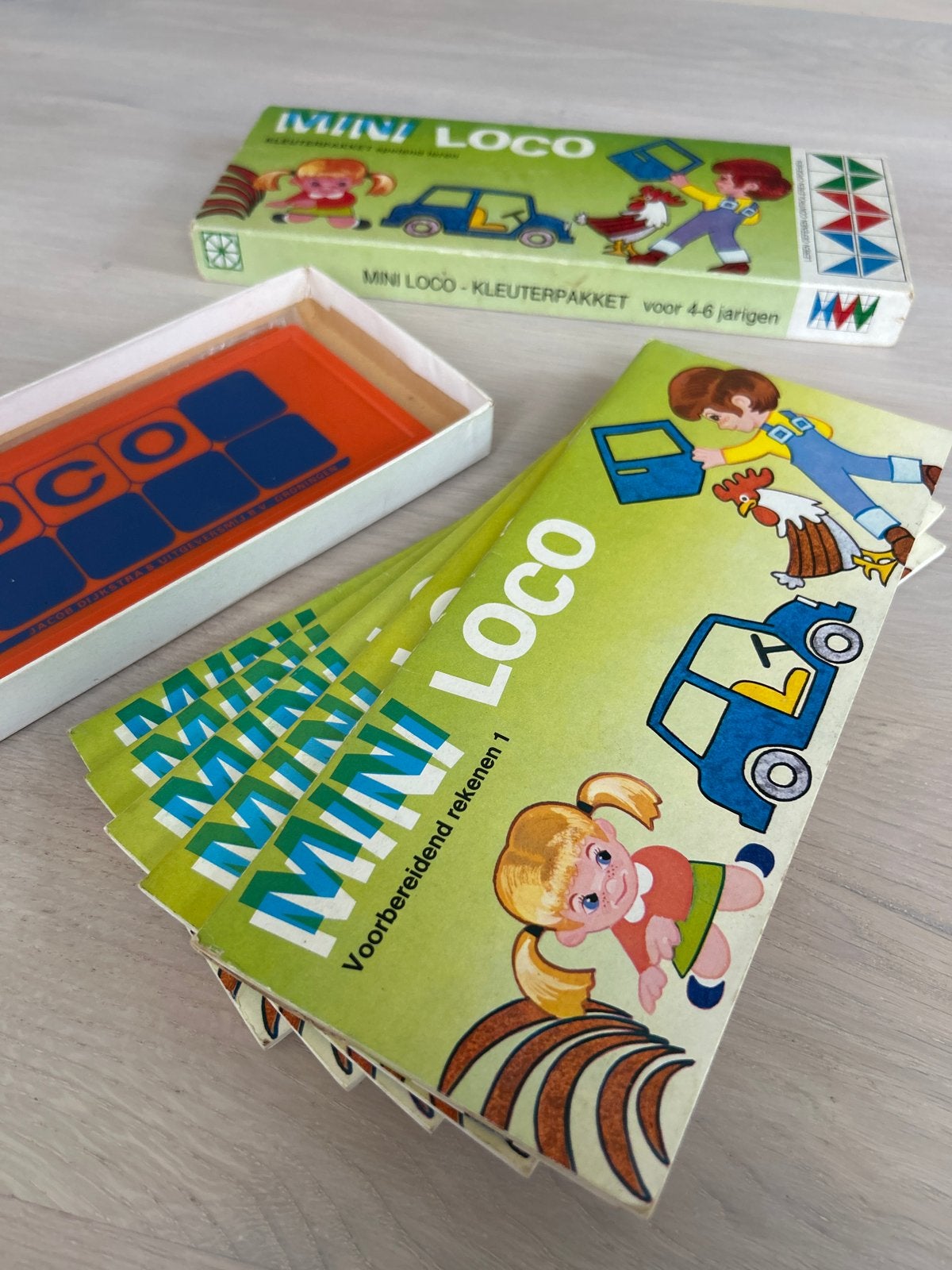 Vintage Mini Loco Kleuterpakket met diverse boekjes, Ophalen of Verzenden, Gebruikt, Taal en Lezen