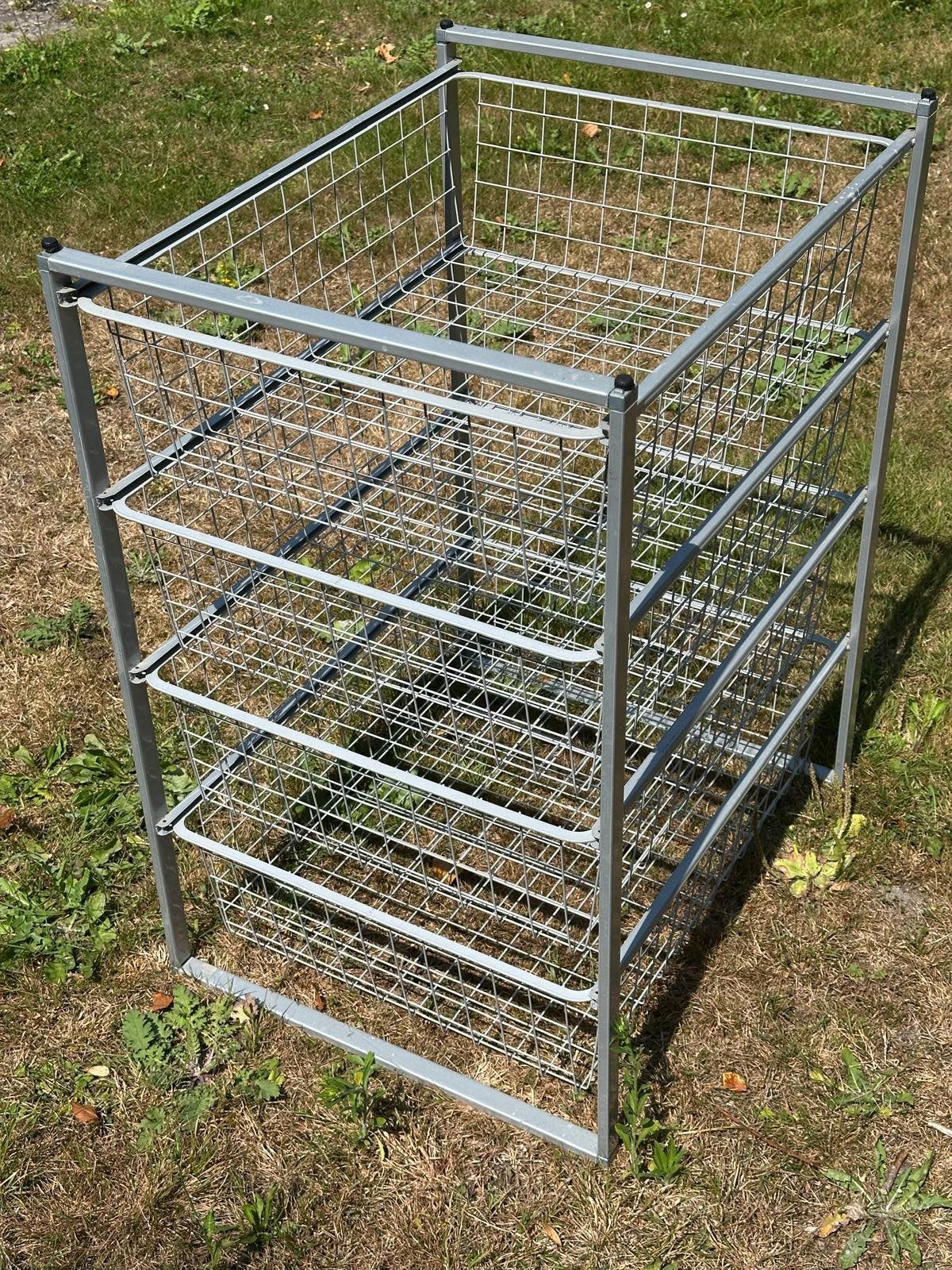 Lichtmetalen rekje/ kastje met 4 lades 70x45x53 (hxbxd), Ophalen, 50 tot 100 cm, Zo goed als nieuw, Minder dan 100 cm