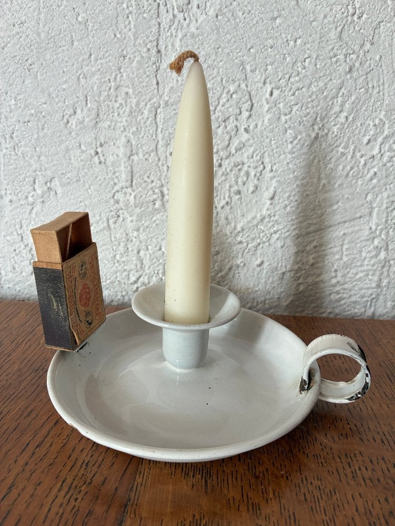 Vintage emaille blaker - wit, Ophalen of Verzenden