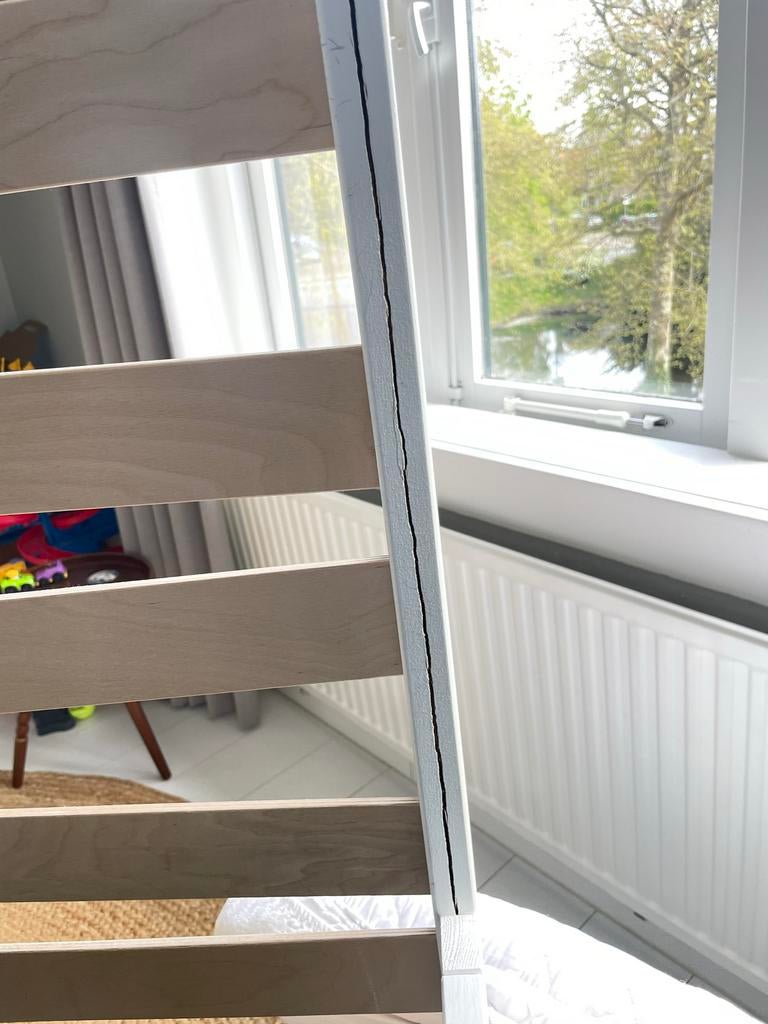 Peuterbed van Petite Amelie, Gebruikt, 70 tot 85 cm, Lattenbodem, 140 tot 160 cm