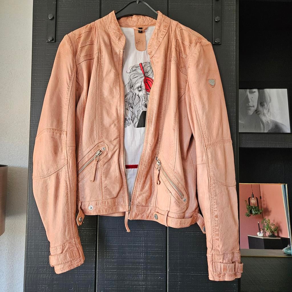 Gypsy leren jasje maat M, Kleding | Dames, Gypsy, Ophalen of Verzenden, Maat 38/40 (M), Beige