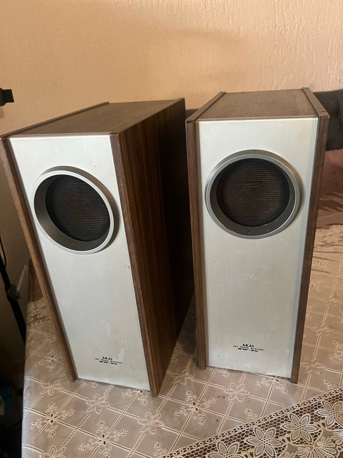 Akai Jet Road System SW-30 Vintage Speakers, Overige merken, Stereo speakers, Gebruikt, Ophalen of Verzenden