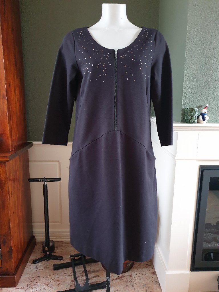 Sandwich dikkere en warme jurk LBD mt L 42 44, Verzenden, Zwart, Maat 42/44 (L), Zo goed als nieuw