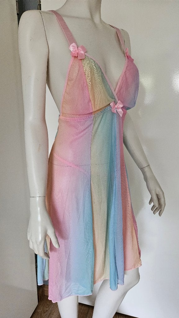 baby doll leuk jurkje doorzichtig, Meerkleurig, Maat 42/44 (L), Ophalen of Verzenden, Zo goed als nieuw