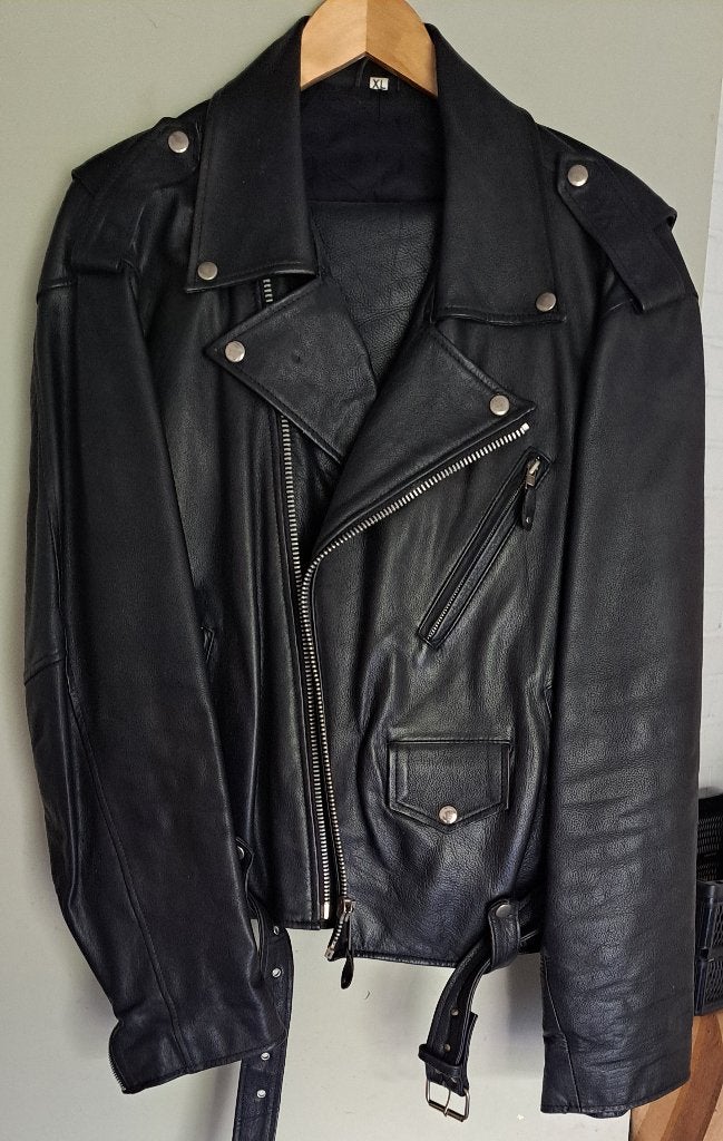 Heren en dames lerenmotor jassen maat XL XS, Ophalen, Tweedehands, Dames, Jas | leer
