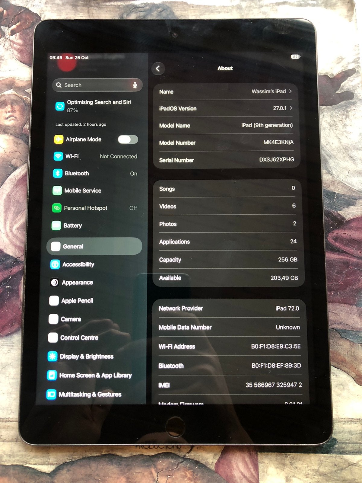 Apple iPad (9e generatie) - 256GB - Spacegrijs - Celullar/4G, Computers en Software, 10 inch, Gebruikt, Apple iPad, Ophalen of Verzenden