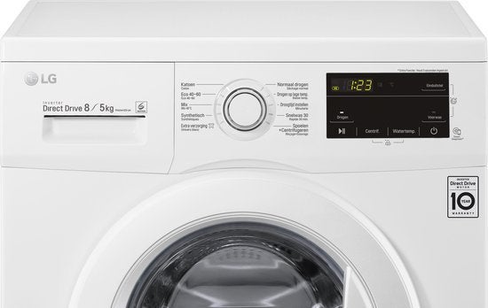 LG was-droogcombinatie GD3M108N3 - 8/5 kg - Wit, 1200 tot 1600 toeren, Handwasprogramma, 8 tot 10 kg, Nieuw