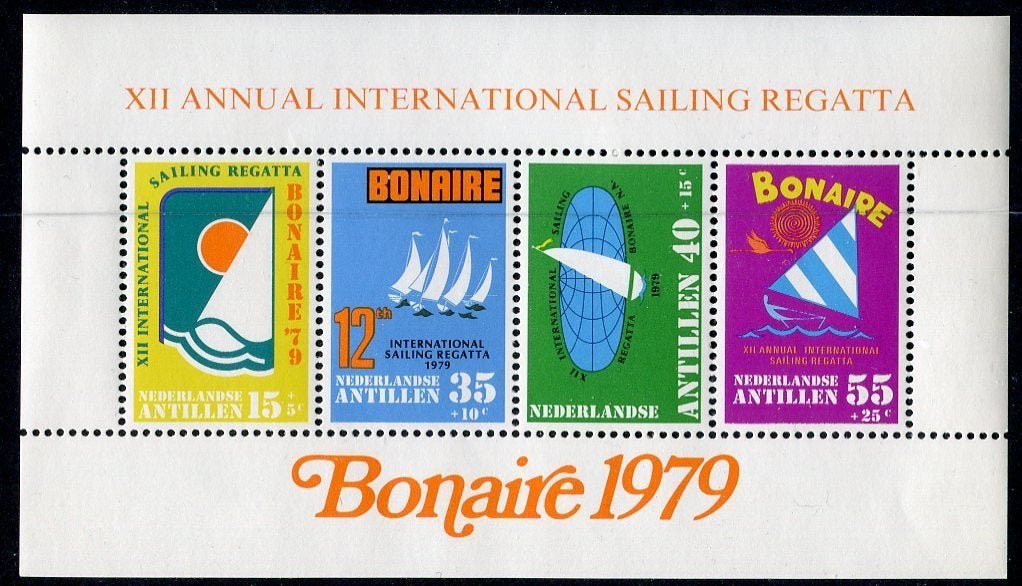 Nederlandse Antillen 629 postfris zeilen boten blok 1979, Verzenden