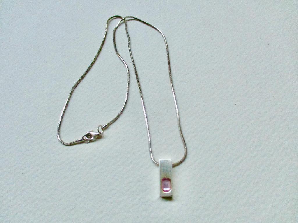 Zilverkleur Diddl ketting van 46 cm. met DIDDL hanger, Verzenden, Zo goed als nieuw, Zilver, Overige materialen