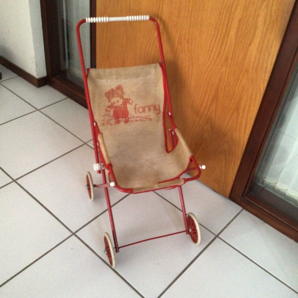 vintage ' fanny' poppen wandelwagen, oude buggy, Ophalen, Gebruikt, Babypop