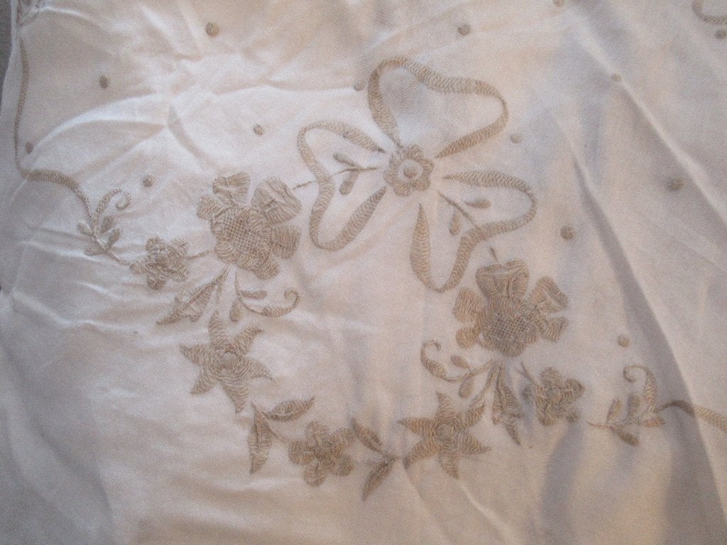TAFELLAKEN Wit katoen rond doorsn 1.60 cm oud en gaaf € 15, Antiek en Kunst, Ophalen of Verzenden