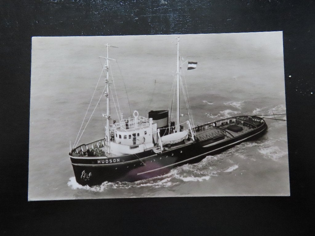 ansichtkaart sleepboot "Hudson" Smit & co, Ophalen of Verzenden, Gebruikt, Motorboot, Kaart, Foto of Prent
