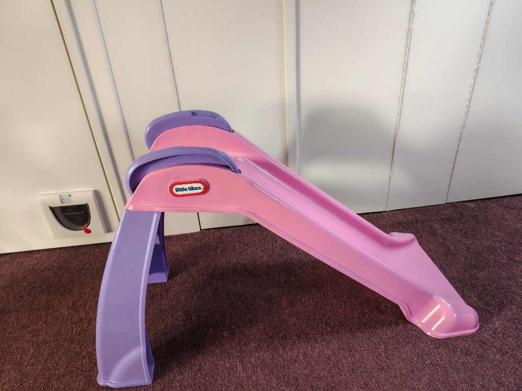 Roze-paarse glijbaan van Little Tikes, Kinderen en Baby's, Ophalen, Zo goed als nieuw, Glijbaan