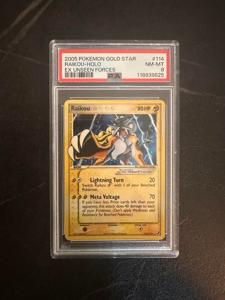 Gold star raikou PSA 8, Ophalen, Zo goed als nieuw