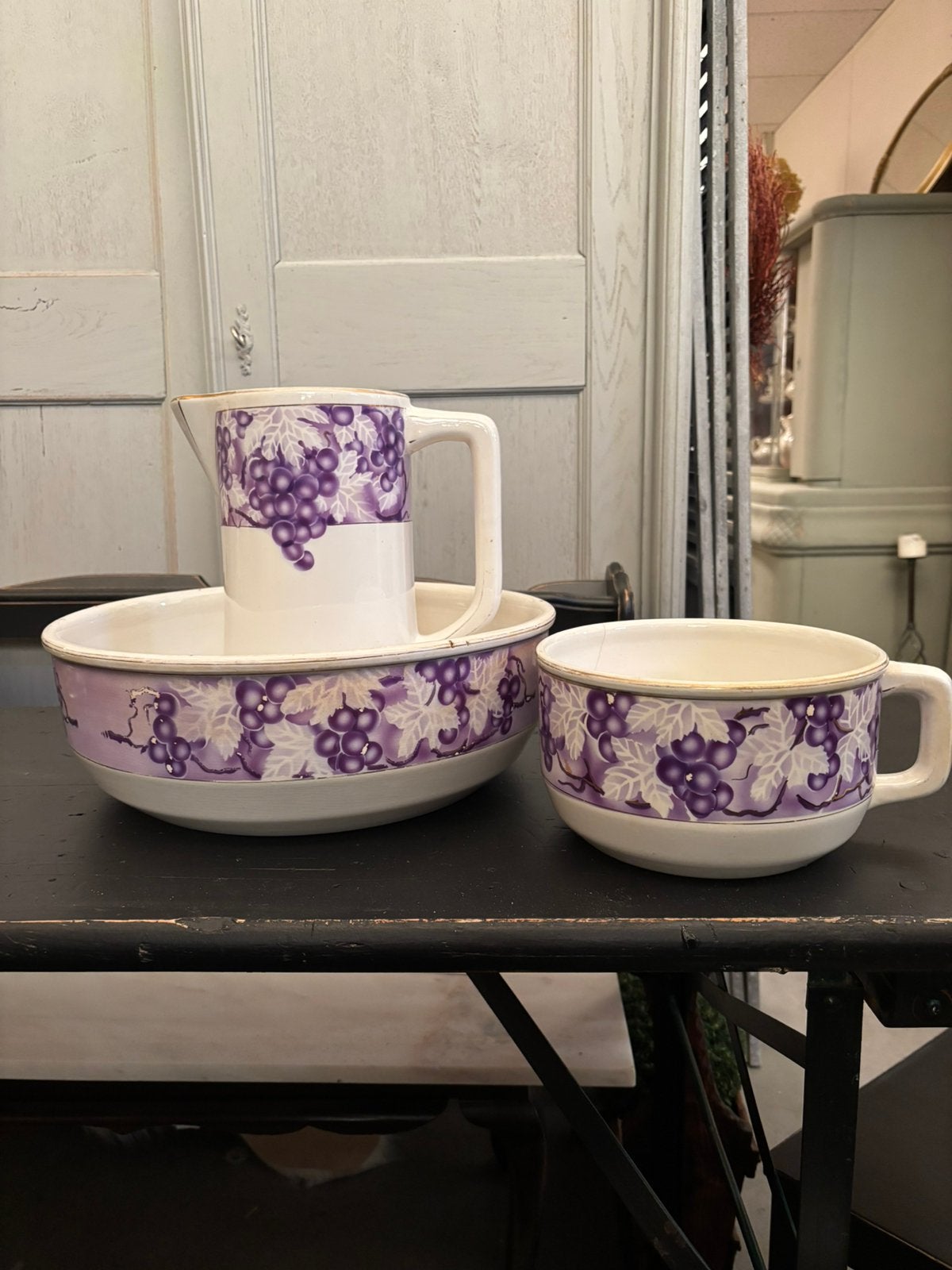 Antiek / Brocante lampetstel / lampet set, Ophalen of Verzenden