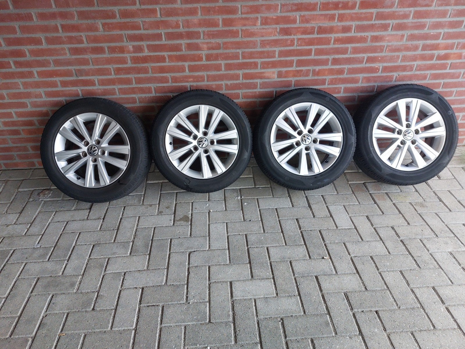 Originele VW velgen 5x112 met zomerbandenn, Auto-onderdelen, Banden en Velgen, Ophalen, Gebruikt, 16 inch, Banden en Velgen