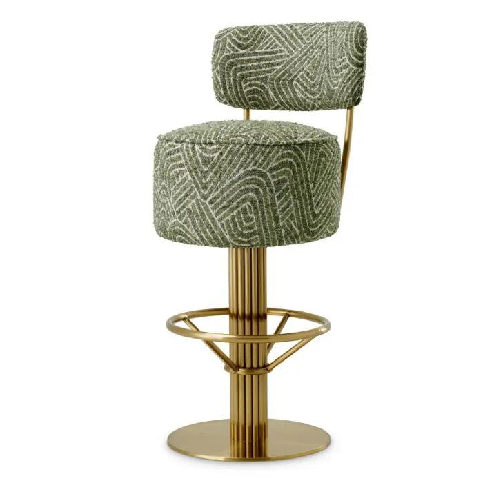 Bar Stool Carleton with back van Eichholtz, Huis en Inrichting, Barkrukken, 5 krukken of meer, Ophalen of Verzenden, Nieuw