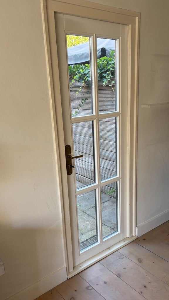 Buitendeur met HR glas 6 ruitjes, Doe-het-zelf en Verbouw, Deuren en Horren, Ophalen, Minder dan 80 cm, 200 tot 215 cm, Glas