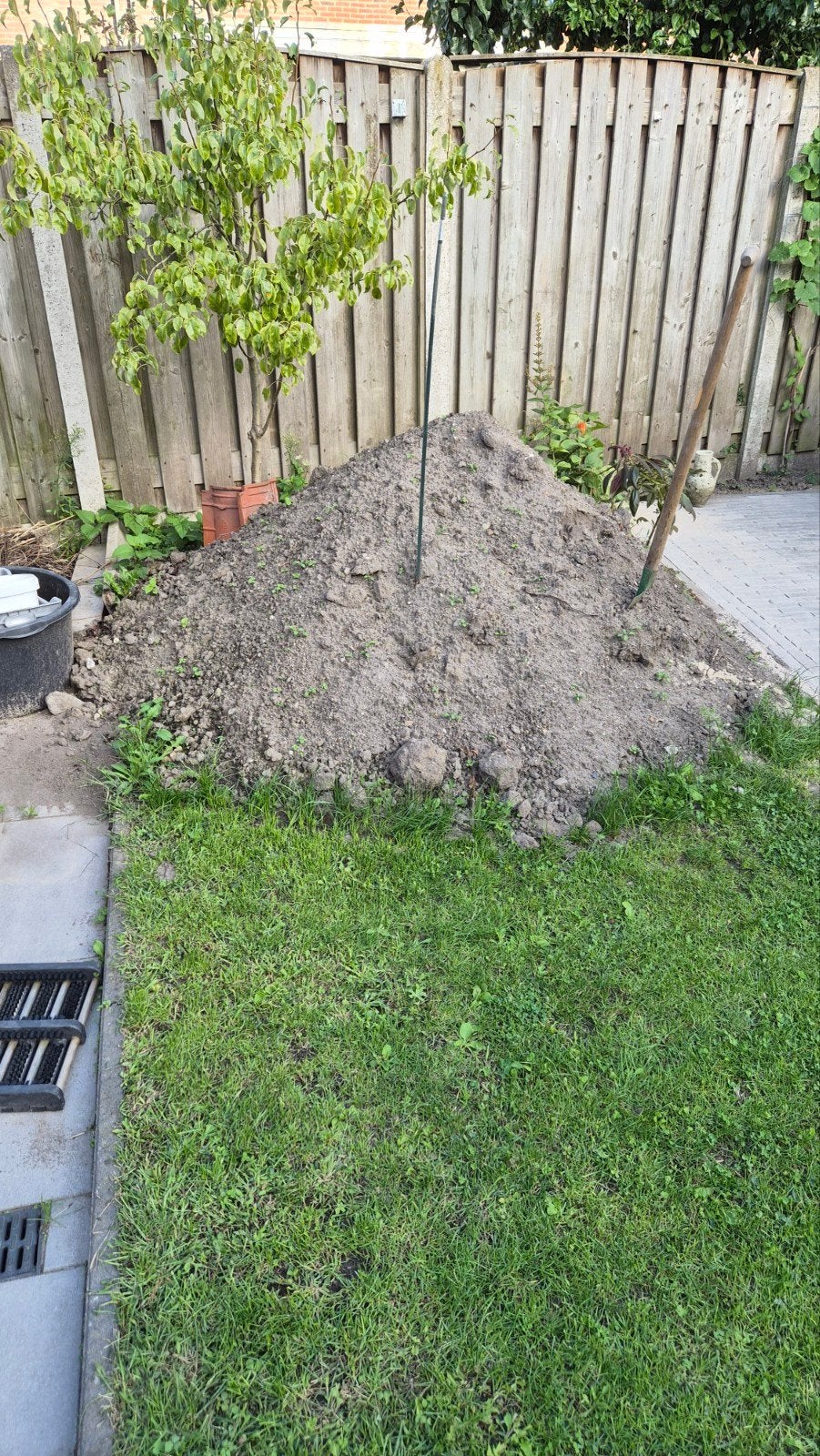 gratis bruine tuinzand, Ophalen