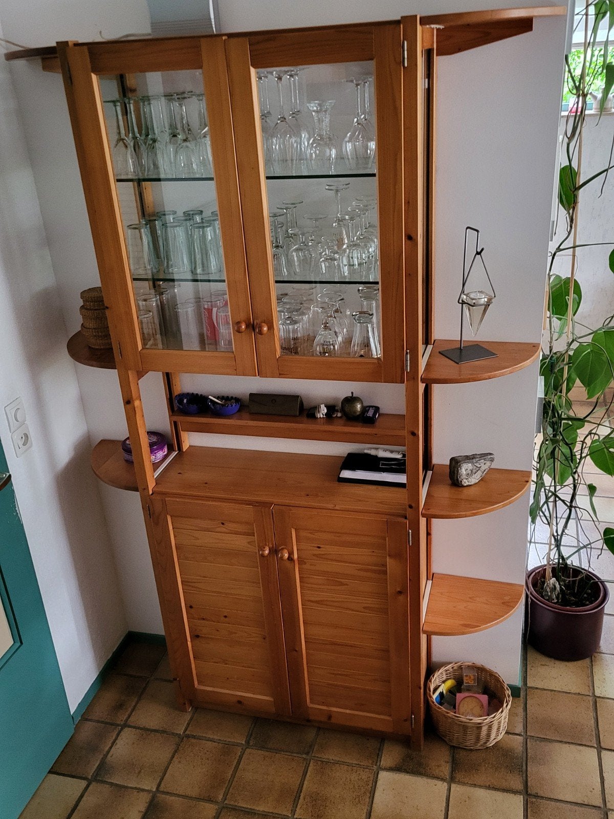 Lundia wand-/buffetkast grenen, Ophalen, 200 cm of meer, 50 tot 100 cm, Grenenhout