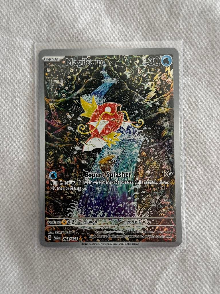 Pokemon Magikarp 203/193 paldea evolved, Hobby en Vrije tijd, Verzamelkaartspellen | Pokémon, Ophalen, Zo goed als nieuw