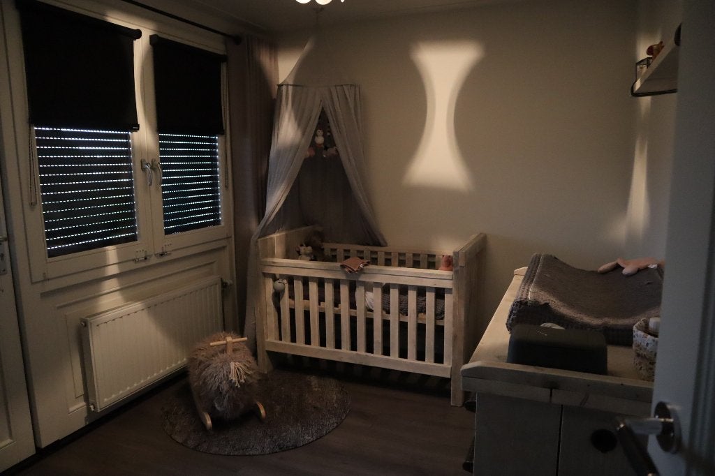 Steigerhouten babykamer meubels commode, ledikant, box, kast, Ophalen, Zo goed als nieuw, Jongetje of Meisje