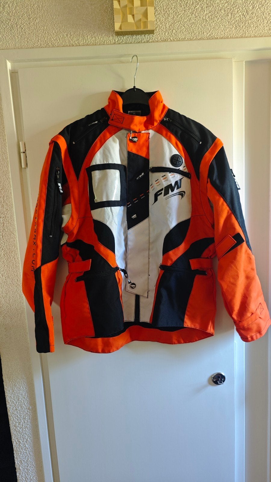 FM Enduro Jas Maat XL - Oranje/Zwart/Wit, Motoren, Jas | textiel, Heren, Ophalen of Verzenden, Fm