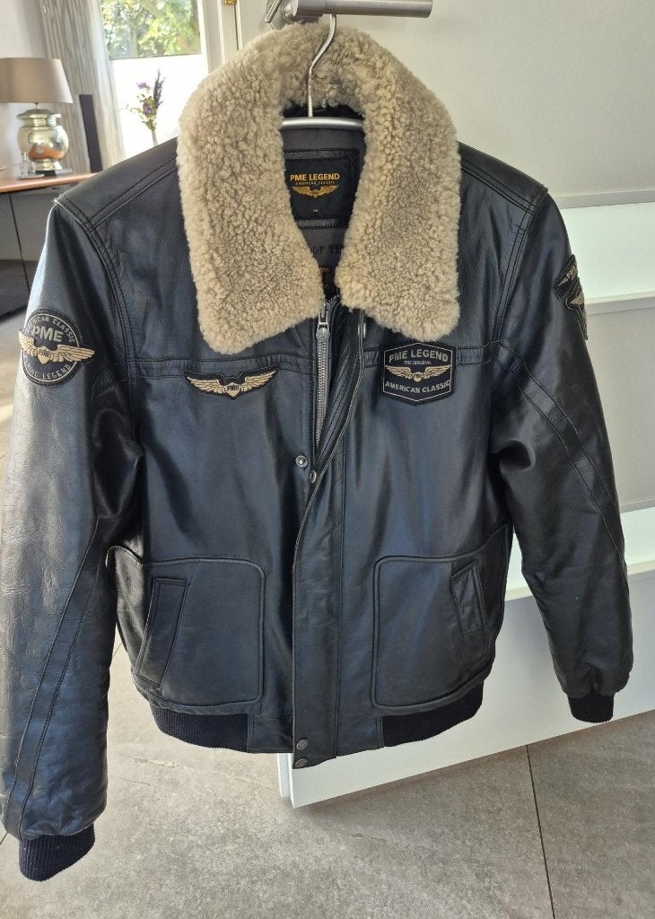 PME Hudson zwart leren winterjas, Kleding | Heren, Ophalen, Zwart, Nieuw, Overige maten
