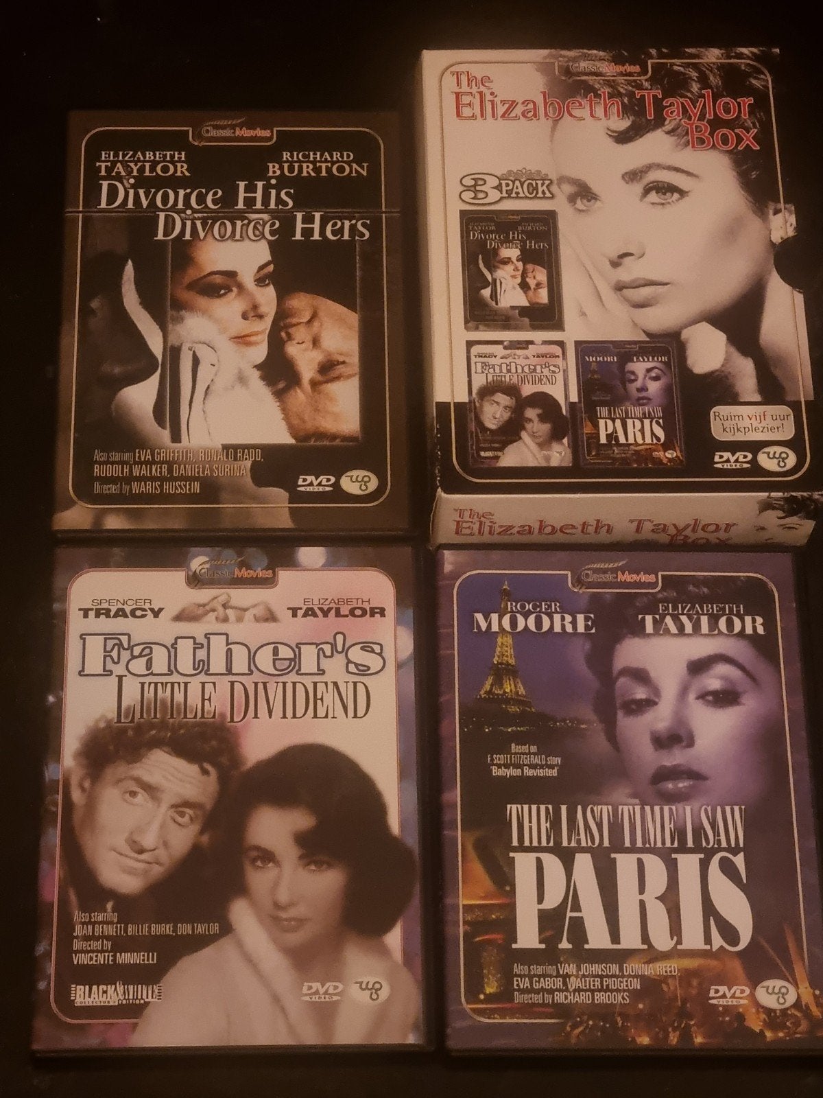 Elizabeth Taylor DVD Boxset - 3 Klassieke Films, Cd's en Dvd's, Dvd's | Klassiekers, Engels, Alle leeftijden, Nederlands, Zo goed als nieuw