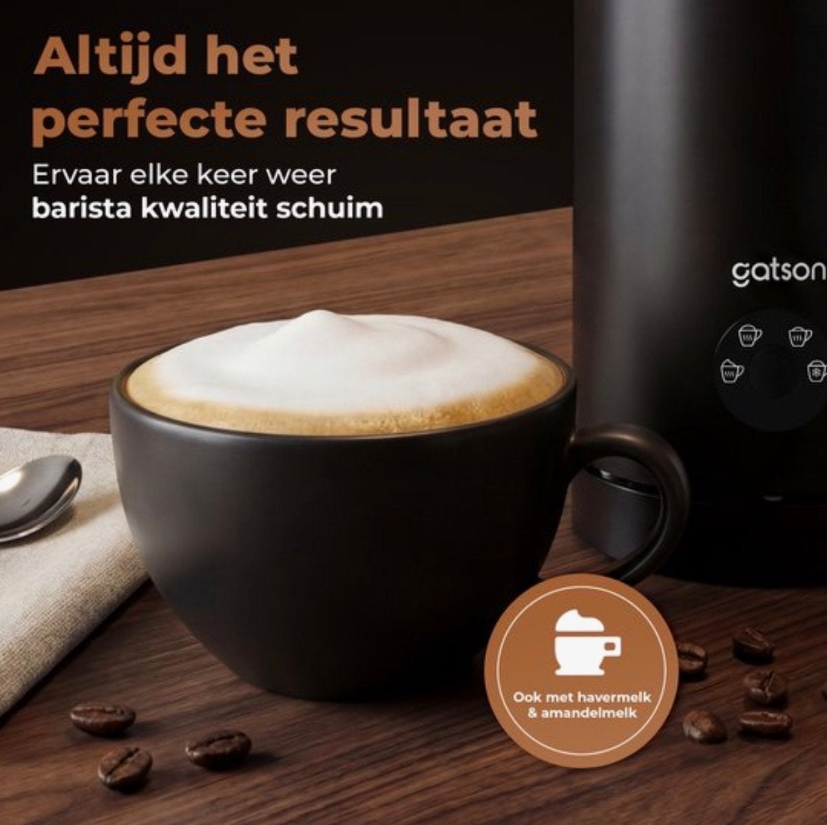 Gatson Elektrische Melkopschuimer - Perfect Schuim!, Ophalen, Nieuw, Elektrische melkopschuimer