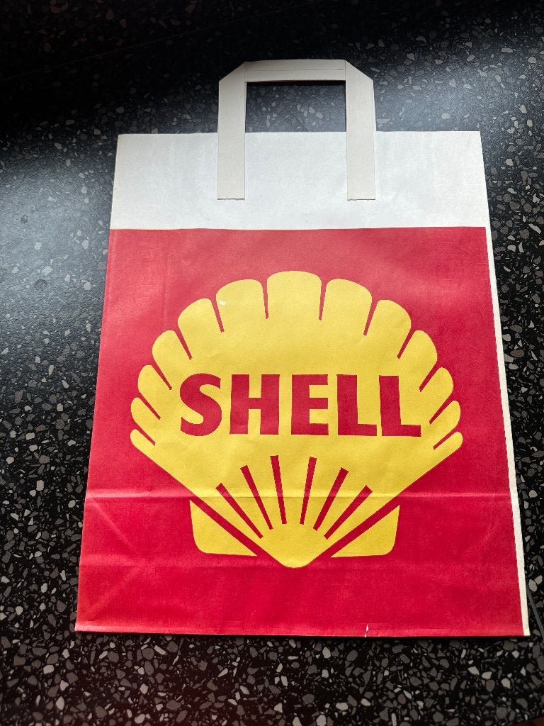 Oude ongebruikte SHELL draagtas van papier. NOS., Ophalen of Verzenden, Gebruikt, Gebruiksvoorwerp