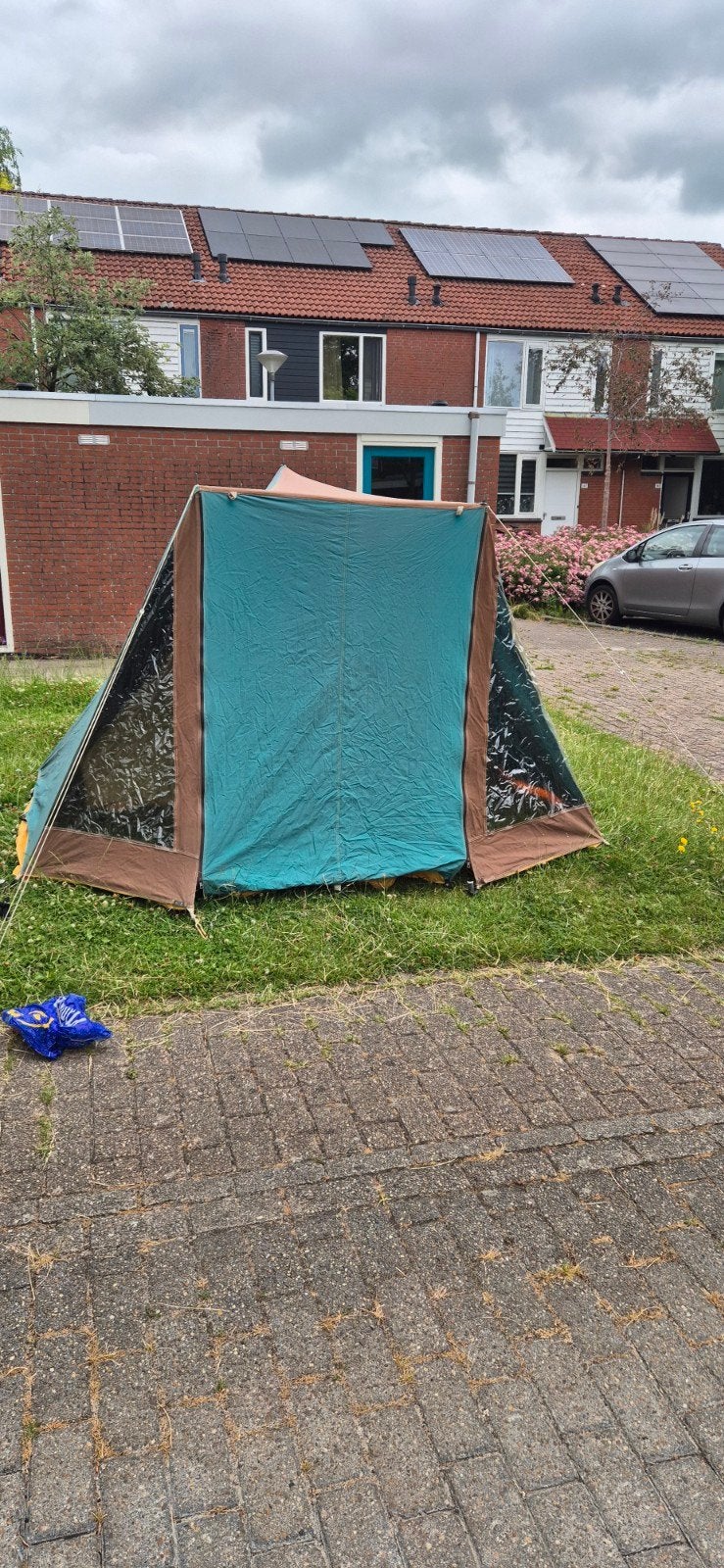 Vintage 2-persoons tentje in prima staat, Caravans en Kamperen, Ophalen of Verzenden, Gebruikt, Tot en met 2