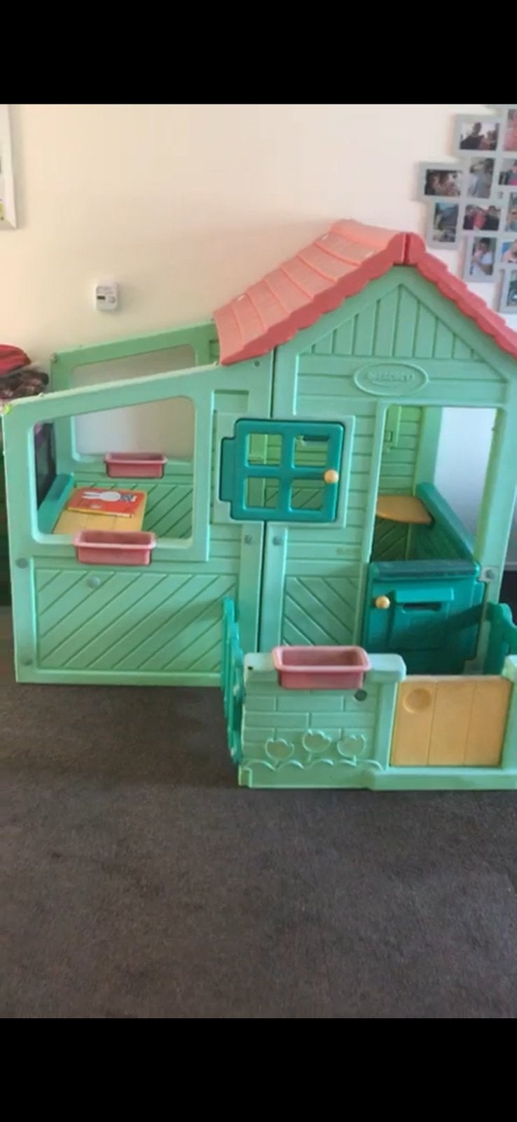 Smoby speelhuis met hekje en buitenruimte, Ophalen, Gebruikt, Kunststof