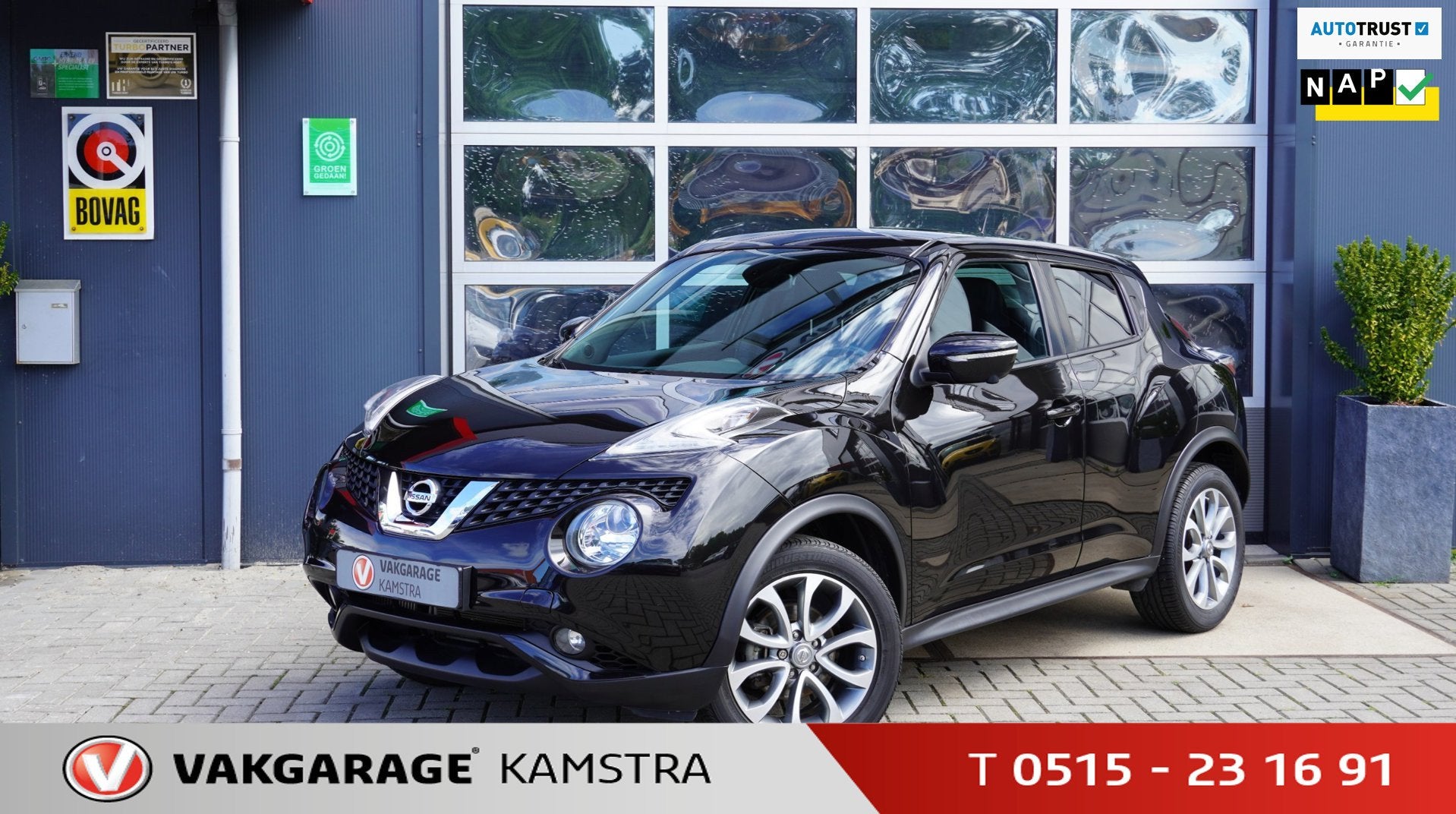 Nissan Juke 1.2 DIG-T S/S Connect Edition NAV/trekhaak, Voorwielaandrijving, Stof, Zwart, 116 pk