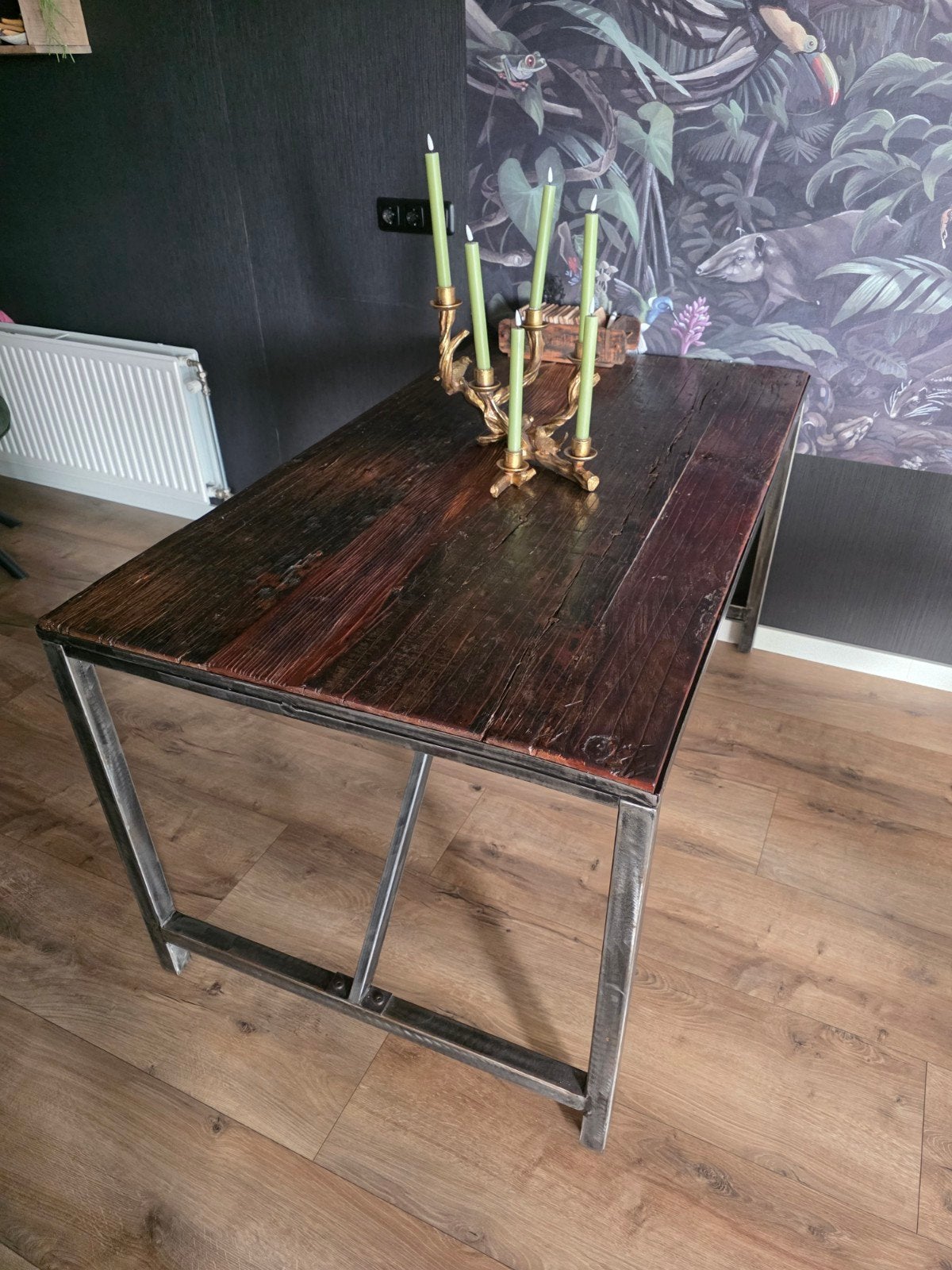 Robuuste 6 persoons eetkamertafel - Pronto Wonen  Buelta, Overige houtsoorten, Gebruikt, 100 tot 150 cm, Vier personen