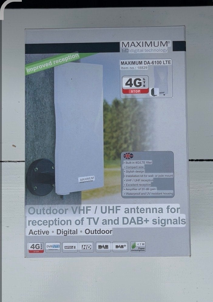 Maximum DA-6100 LTE Buitenantenne voor TV en DAB+, Ophalen of Verzenden, Nieuw, Antenne