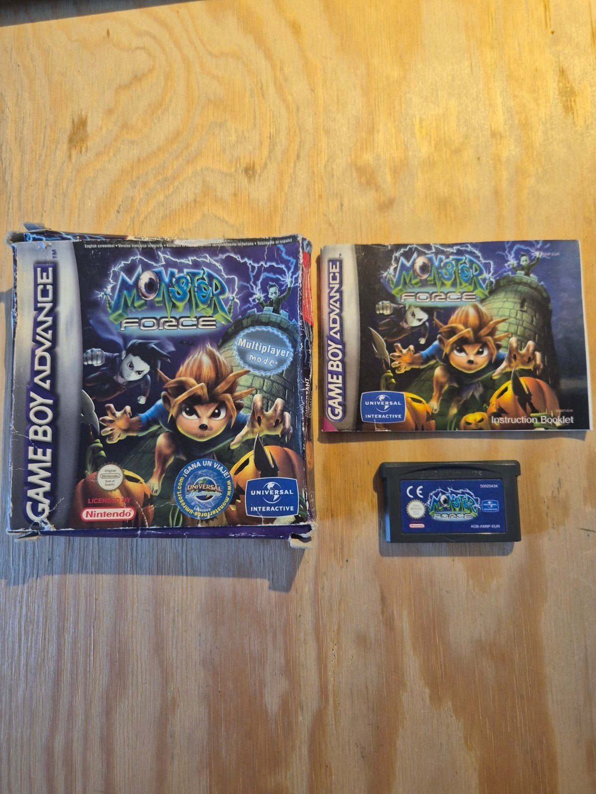 CIB Monster Force Game Boy Advance (GBA) met doosje, Spelcomputers en Games, Avontuur en Actie, Gebruikt, 1 speler, Ophalen of Verzenden