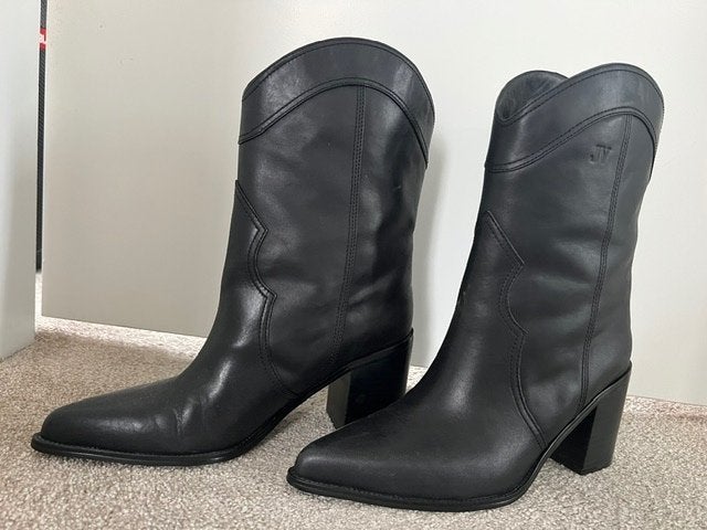 Josh V, prachtige zwarte laarzen 1x gedragen maat 40., Kleding | Dames, Hoge laarzen, Zwart, Nieuw, Ophalen of Verzenden