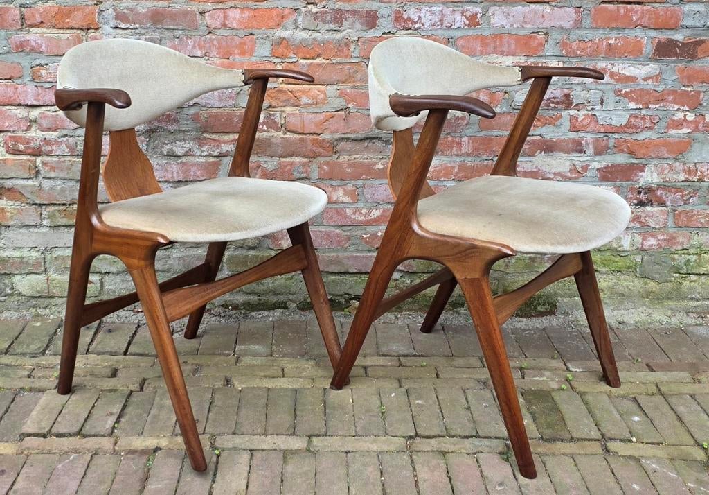 Twee vintage, design stoelen.  Louis van Teeffelen, Webé, Huis en Inrichting, Stoelen, Ophalen, Twee, Webé,  Louis van Teeffelen