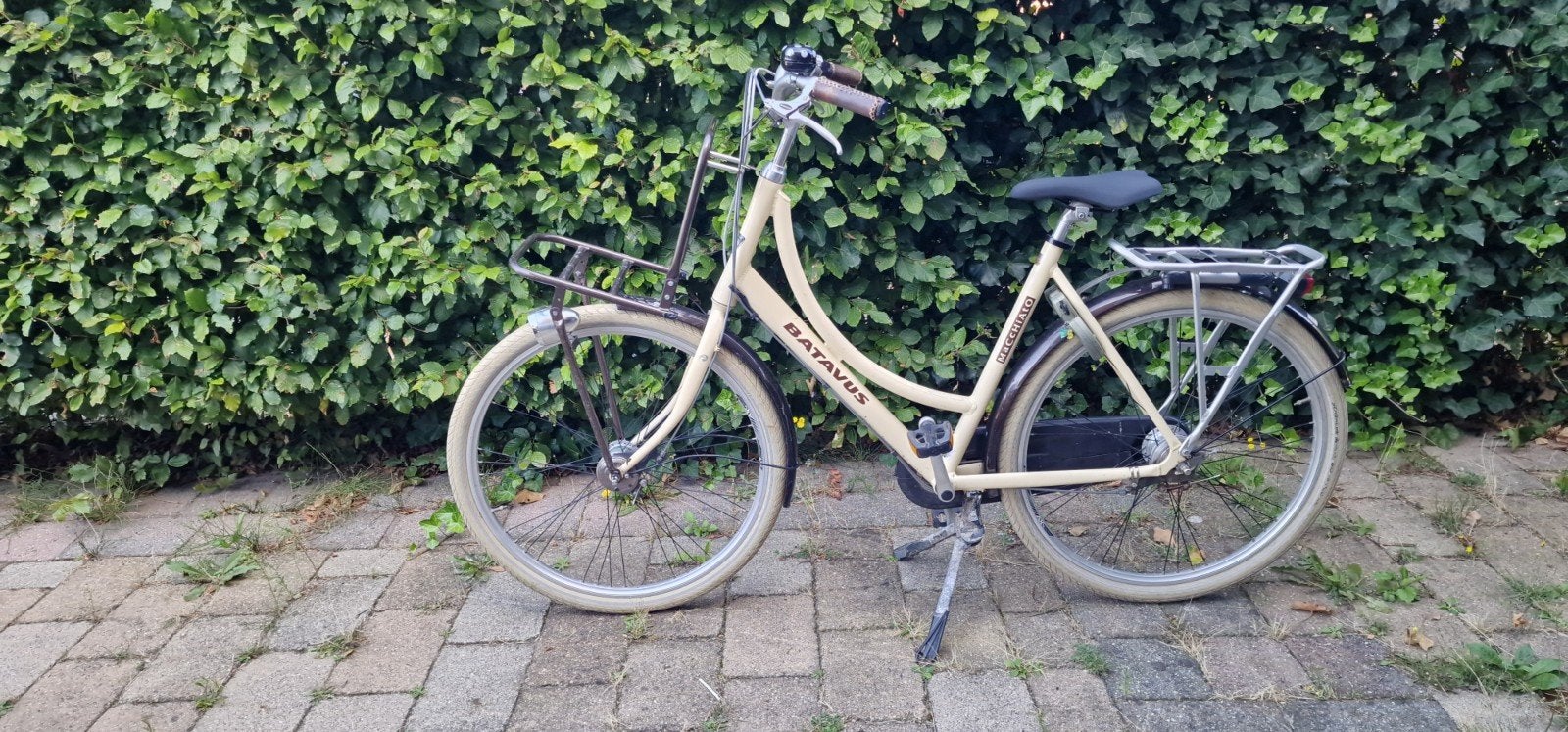 Batavus Damesfiets met Voordrager - Crème/Bruin, Ophalen, Gebruikt, Versnellingen, Batavus