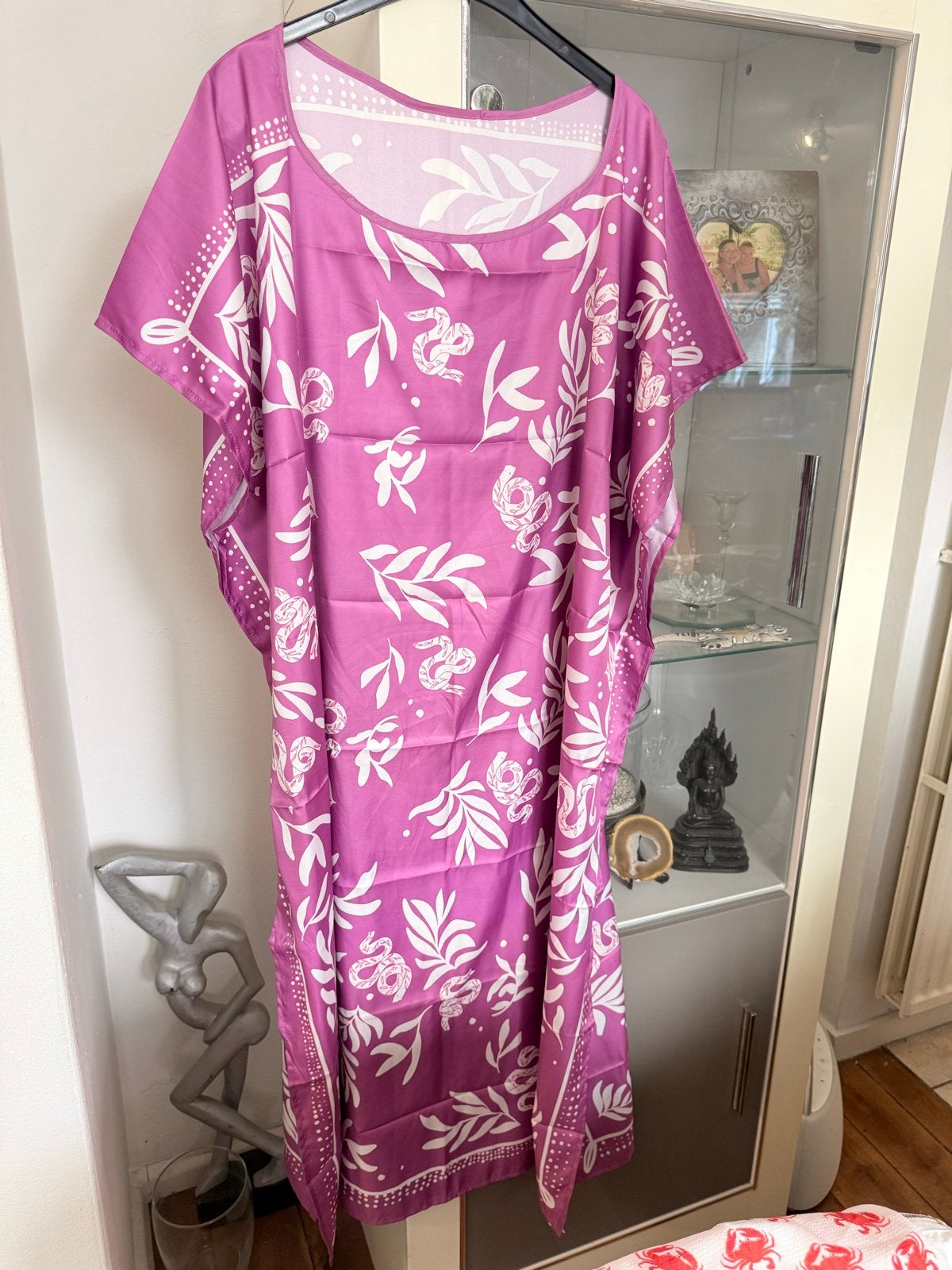 Nieuwe Chic Me Kaftan - maat 52/54  - Roze met wit patroon, Kleding | Dames, Grote Maten, Ophalen of Verzenden, Nieuw, Roze, Jurk