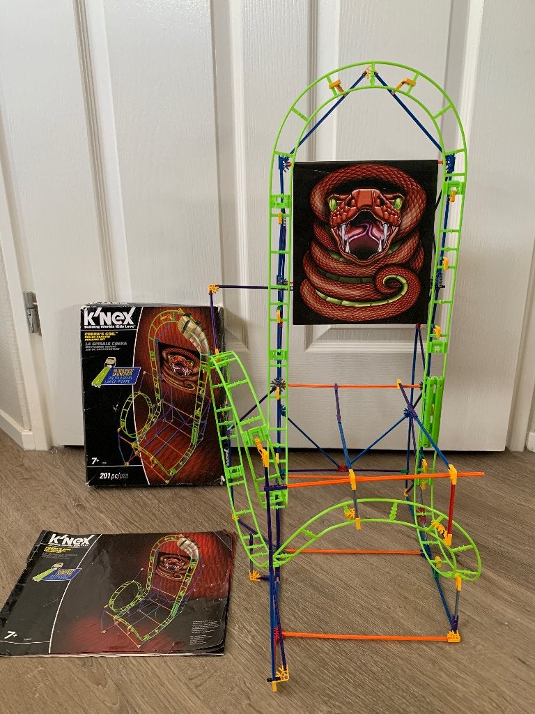 K'nex Cobra's Coil rollercoaster bouwset achtbaan, Verzenden, Zo goed als nieuw, K'nex
